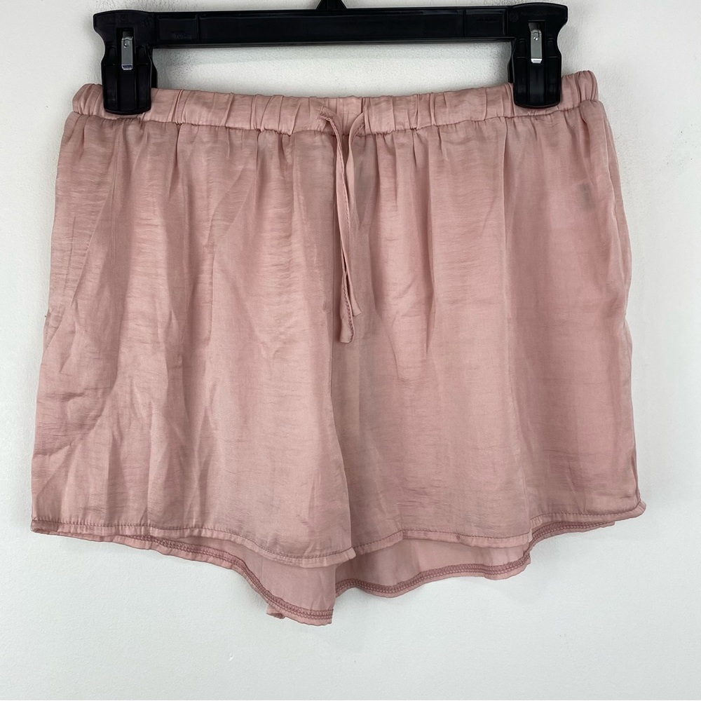 She + Sky size Large Women’s Pink Silky Satin Shorts
